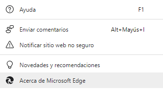 guía para actualizar el navegador Microsoft Edge
