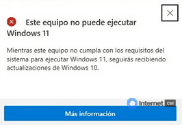 no cumplimos los requisitos para actualizar a Windows 11